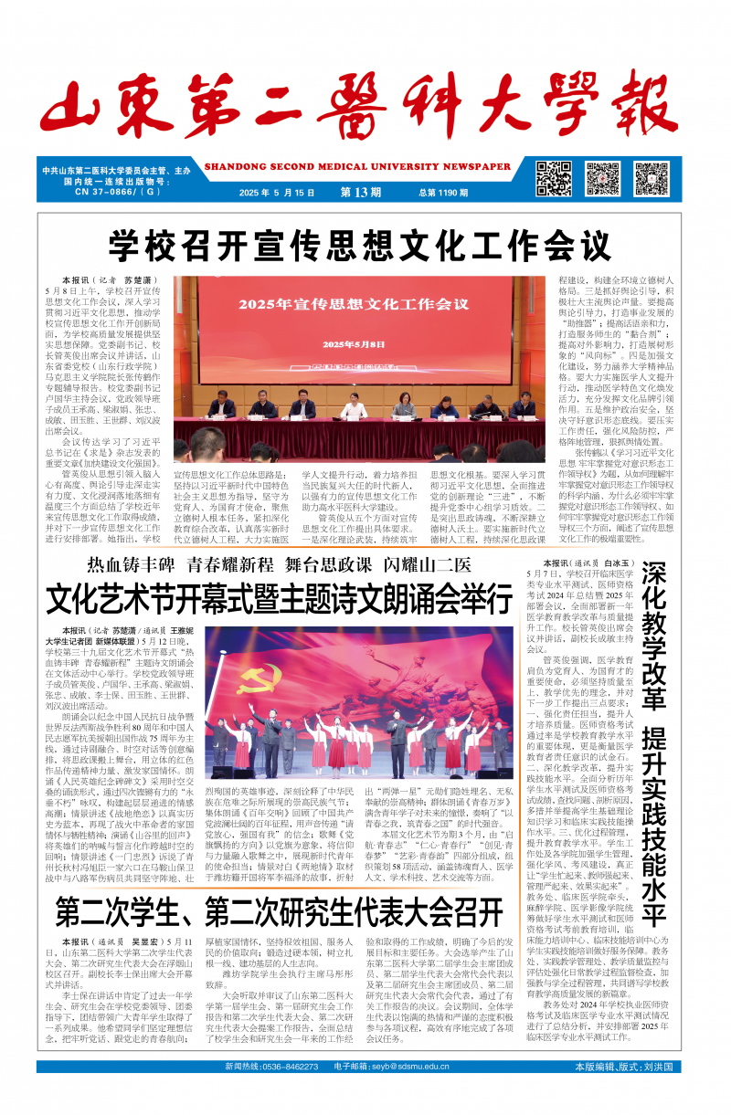 《山东第二医科大学报》