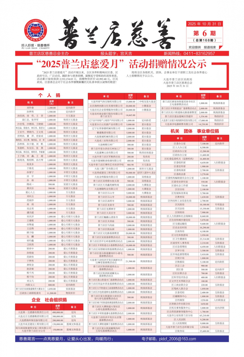 《普蘭店慈善》